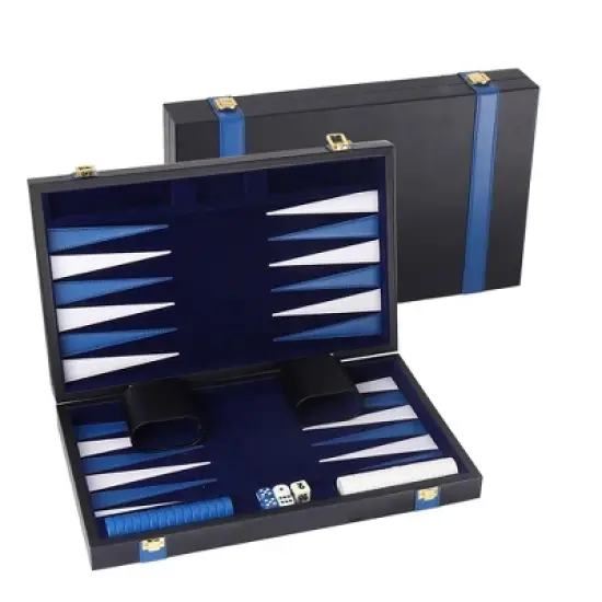 GSE Premium Leather Backgammon Board Game Set, Backgammon Game Set with Leather Case image {7}