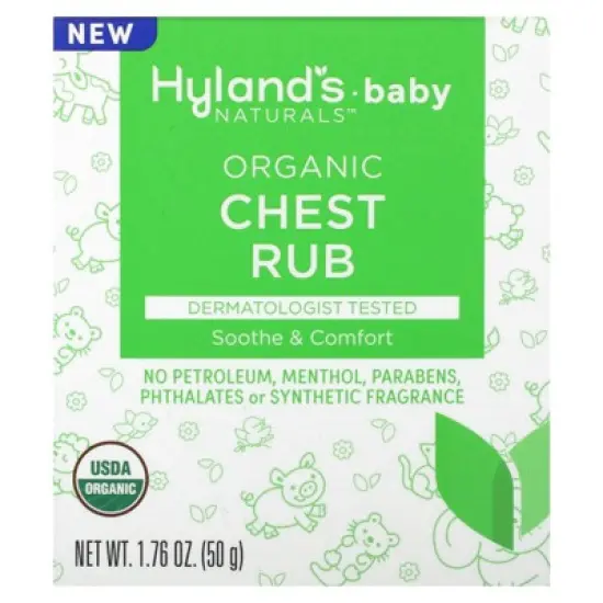 Hyland's Naturals Baby, Organic Chest Rub, 1.76 oz (50 g) image {1}