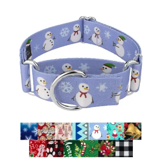 Country Brook Petz HossFit Jr Wide Martingale Dog Collar - Christmas Collection image {8}