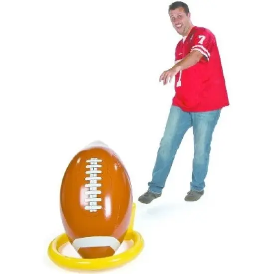 Fun Express Jumbo Giant Inflatable 4ft Football with Tee image {1}