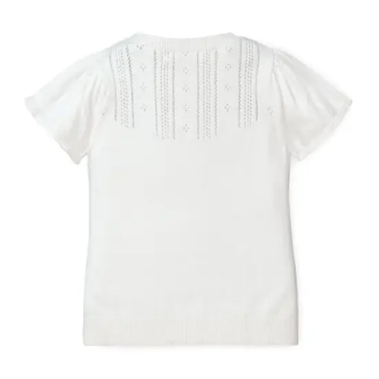 Hope & Henry Girls' Organic Cotton Pointelle Sweater Top, Infant image {3}