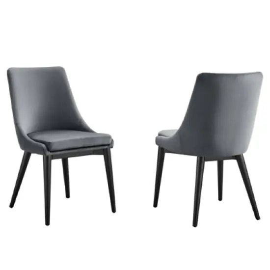 Set of 2 Viscount Accent Performance Velvet Dining Chairs - Modway image {10}