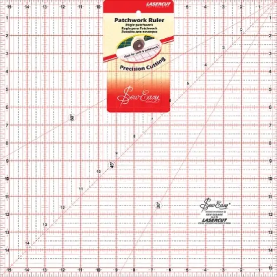 Tacony SewEasy Square Quilt Ruler-15.5"X15.5" image {1}