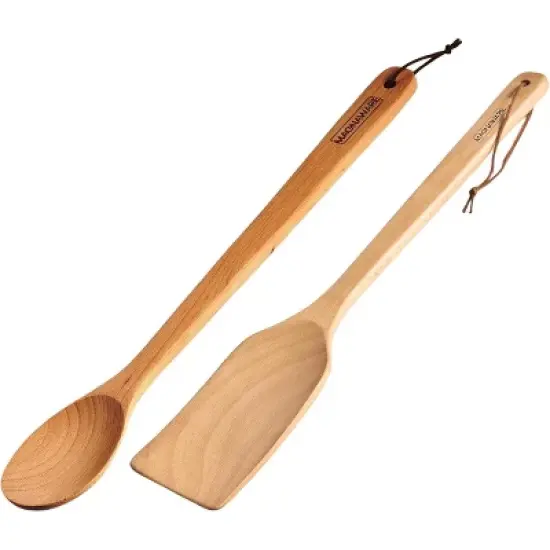 MAGNAWARE 18" Wooden Spoon & Spatula Set &ndash; Durable Cooking Utensils image {1}
