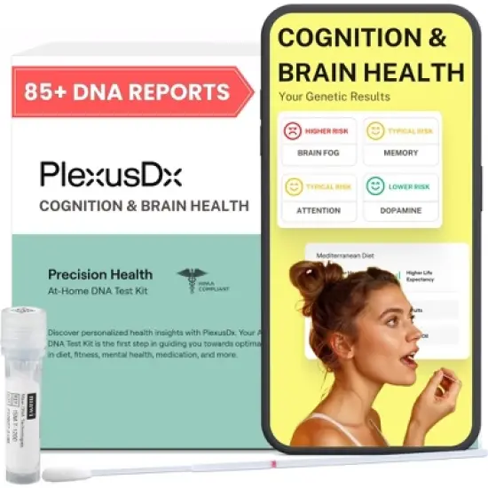 PlexusDx Cognition & Brain Health Genetic Test | At-Home DNA Test Kit | CLIA Lab | Health Test | 85+ Reports image {6}