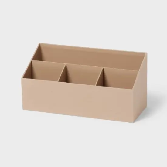 Canvas Desktop Organizer Light Brown - Brightroom&trade;: Office Desk Tool Holder, Polyester, , 12.25"x5"x6" image {3}