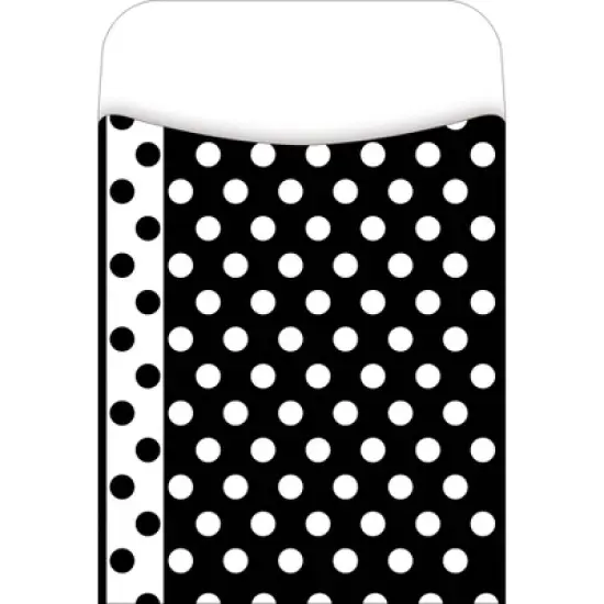 3pk 30ea Black and White Designs Peel & Stick Library Pockets - Barker Creek: Teaching Aid, All Ages, 90 Pieces image {1}