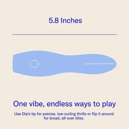 Dame Dip Internal and External Vibrator for Women - Periwinkle image {4}