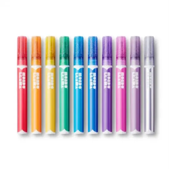 10ct Glitter Paint Markers Bullet Tip - Mondo Llama&trade; image {1}