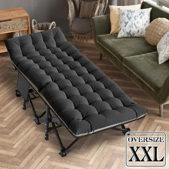 Docred Folding Camping Cot with Mattress & Carry Bag for Adults &ndash; Standard & Oversized XXL, Single & 2-Pack Outdoor Sleeping Bed Options image {3}