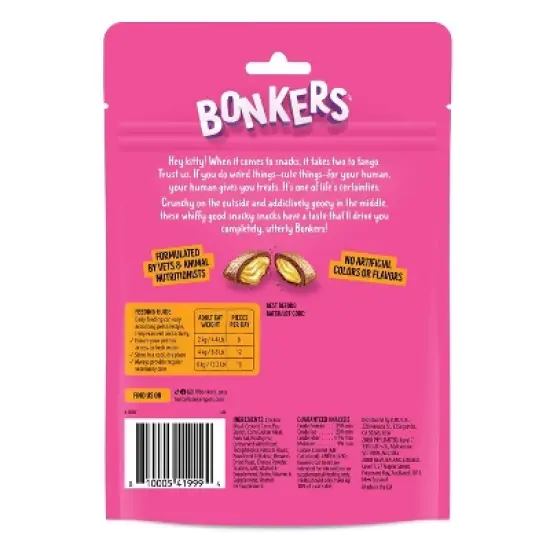 Bonkers Adult Crunchy and Soft Cat Treats Paw Lickin Chicken Flavor - 3oz image {11}