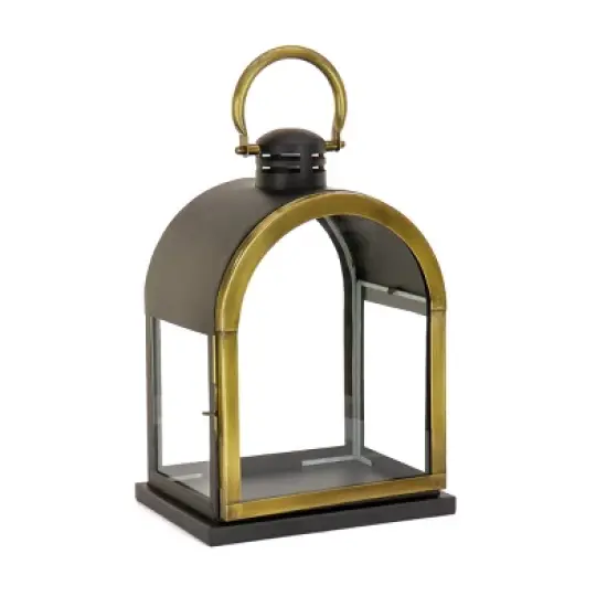 18" HGTV Dome Lantern Black and Gold - National Tree Company image {5}