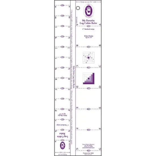 Marti Michell Log Cabin Ruler-1" To 2" Strips image {1}