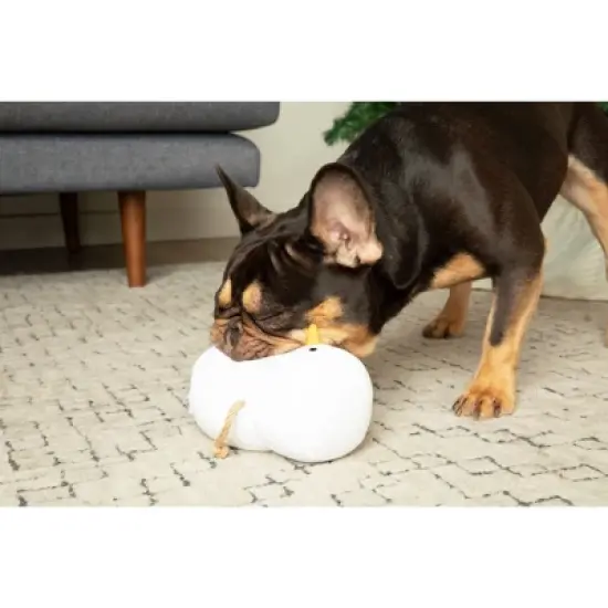 Midlee Marshmallow Snowman Dog Toy- Winter Plush Tug Tug image {4}