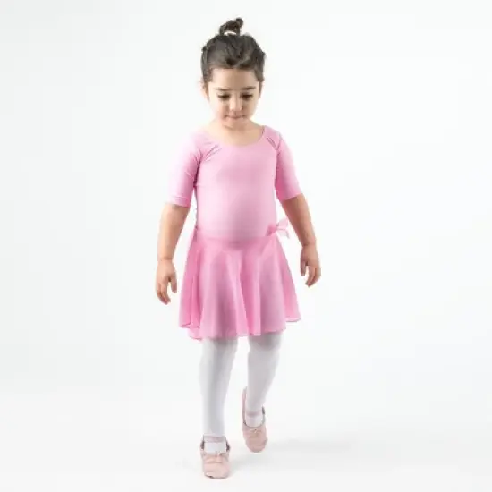 Leveret Girls Elbow Sleeve Skirt Leotard image {5}