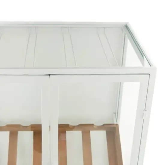 Farmhouse Metal Standing Wine Rack White - Olivia & May image {3}