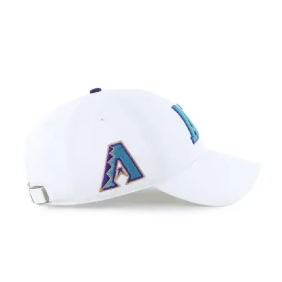 MLB Arizona Diamondbacks White Cooperstown Clique Hat: Cotton Adjustable Baseball Cap image {3}