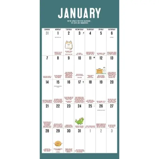 Willow Creek Press 2024 Wall Calendar 12"x12" Pun Intended image {2}