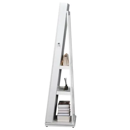 Gulches Full Length Mirror 360&deg; Swivel Jewelry Cabinet - Stylish and Functional Storage Solution for Jewelry and Accessories image {4}