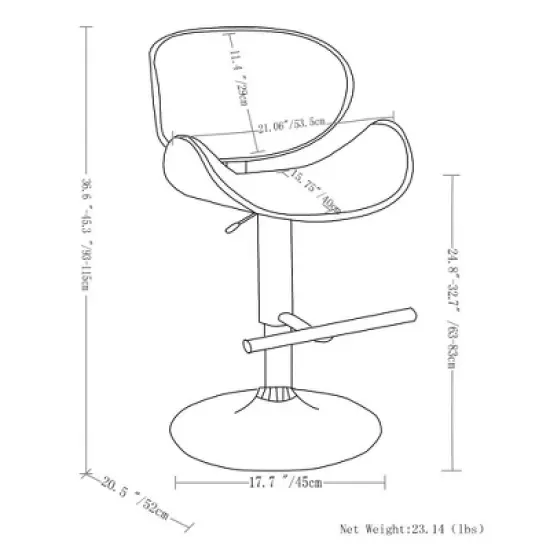 Avondale Bentwood Adjustable Height Gas Lift Barstool Linen Fabric - Wyndenhall image {4}