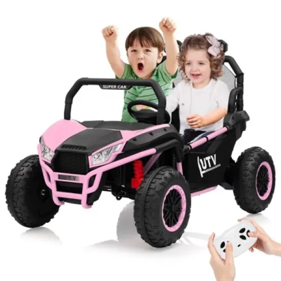 Ride On Car Utv, 24V 2 Seater, Off-Road Kids Electric Vehicles with Metal Frame, 3 Speeds for Boys and Girls image {10}