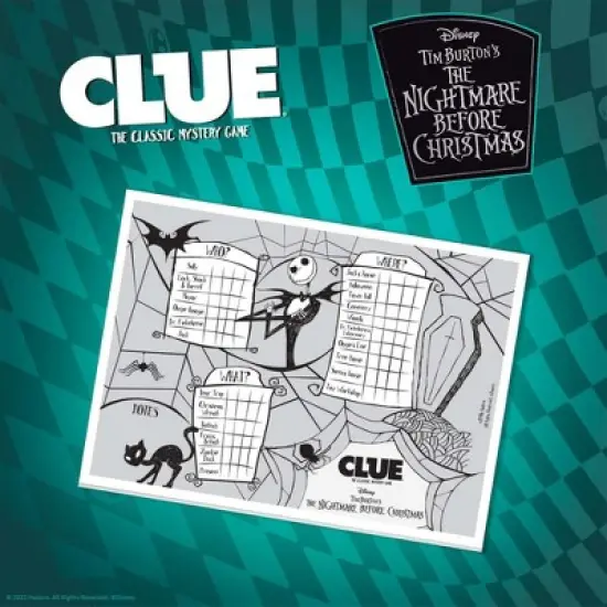 CLUE: Nightmare Before Christmas - Tim Burton Collectible Board Game, Ages 8+, 2-6 Players image {6}