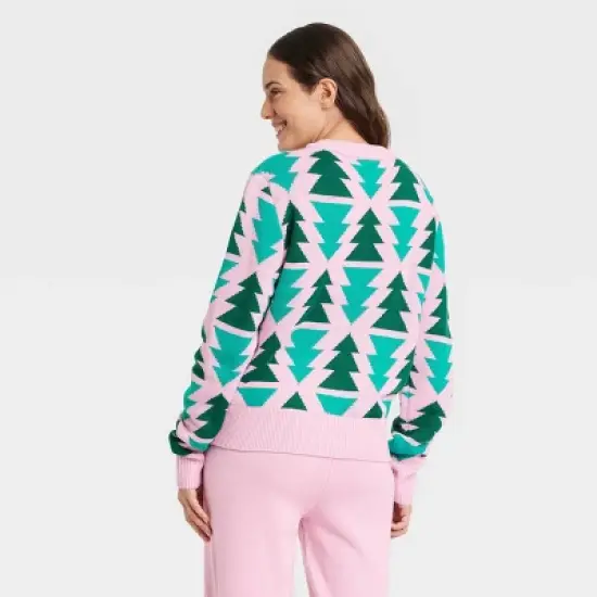 Women's Christmas Trees Graphic Sweater image {1}