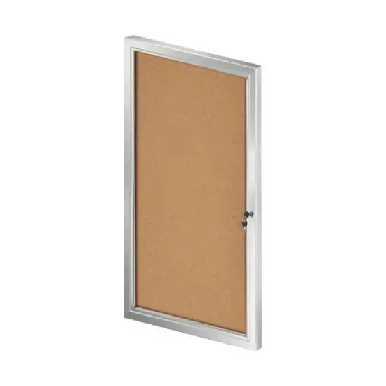 Azar Displays Enclosed Cork Bulletin Board w/ Lock & Key image {10}