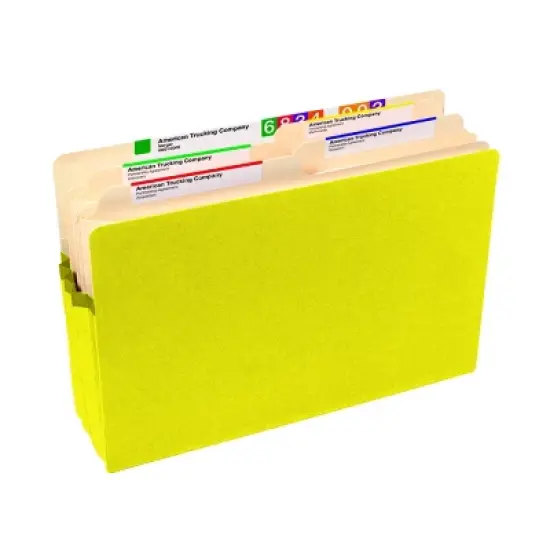 Smead File Pocket, Straight-Cut Tab, 3-1/2" Expansion, Legal Size, Yellow, 25 per Box (74233) image {3}