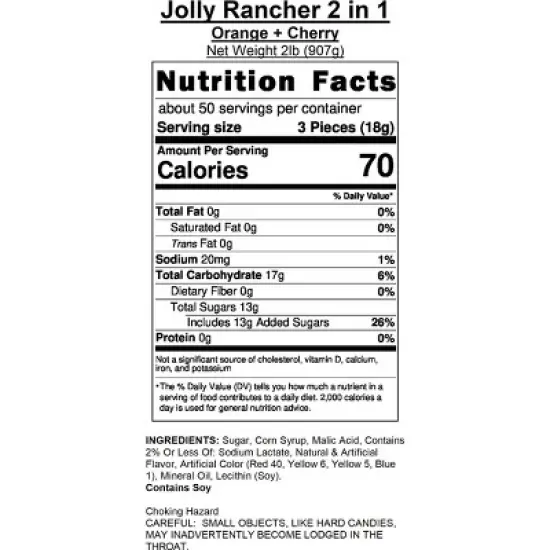 Jolly Rancher Hard Candy Bulk - 2 in 1 Orange & Cherry image {3}