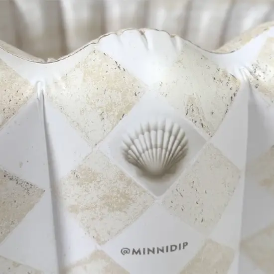 MINNIDIP Exclusive Resort Collection Tufted Pool 125 gal Novelty Kiddie Pool - Travertine Shells: PVC Inflatable with Drain Plug image {8}