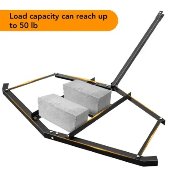 Driveway Drag 74" Width with 2 Adjustable Bars, Heavy Duty Steel Tow Behind Drag Harrow Grader for ATV, Garden Lawn Tractors, Hay Field, Gravel, Soil image {2}