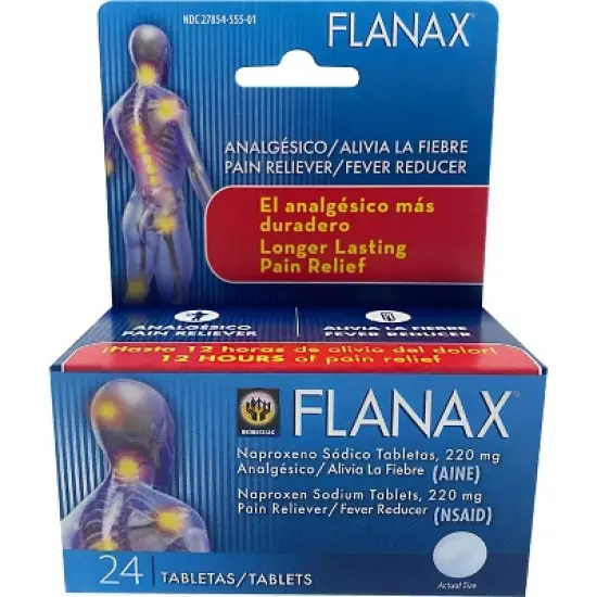 Flanax Pain Reliever/Fever Reducer Tablets - Naproxen Sodium (NSAID) - 24ct image {4}