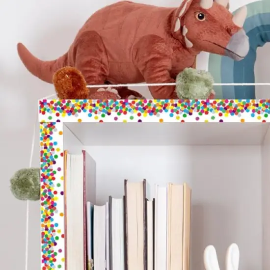 Wrapables 60 Feet Bulletin Board Border Trim Stickers, Dots image {5}