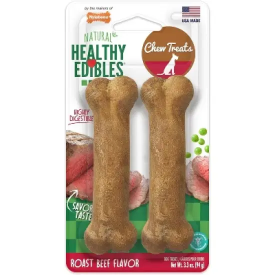 Nylabone Healthy Edibles Chews Roast Beef Regular image {3}
