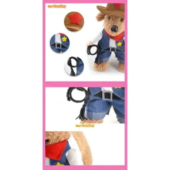 Pet Life 'Rodeo Bones' Cowboy Uniform Dog Costume image {5}