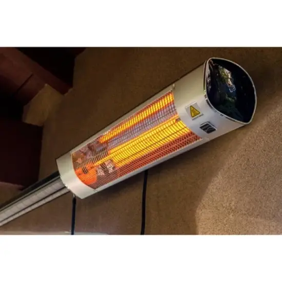 Kenmore Carbon Infrared 1500W Wall-Mounted Patio Heater with Remote Silver image {2}