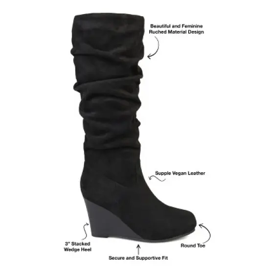 Journee Collection Womens Haze Wedge Knee High Boots image {7}