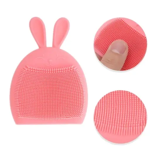 Unique Bargains Silicone Facial Cleansing Brush 3.35"x2.56"x0.63" 1 Pc image {2}