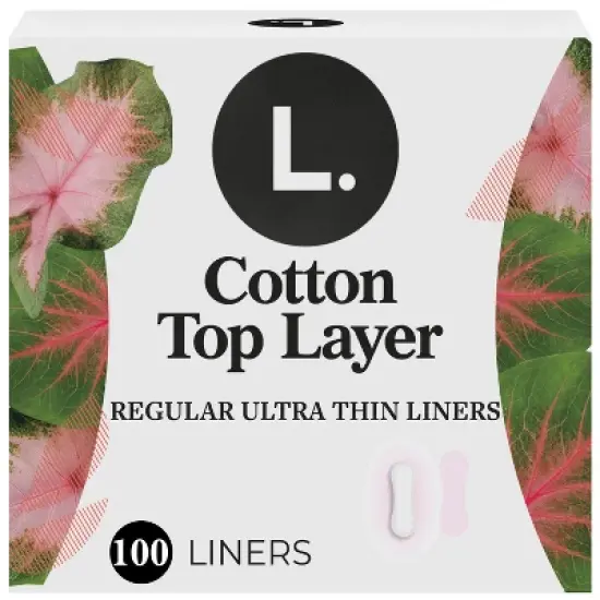 L. Organic Cotton Top Layer Ultra Thin Liners - Regular Absorbency - 100ct image {11}