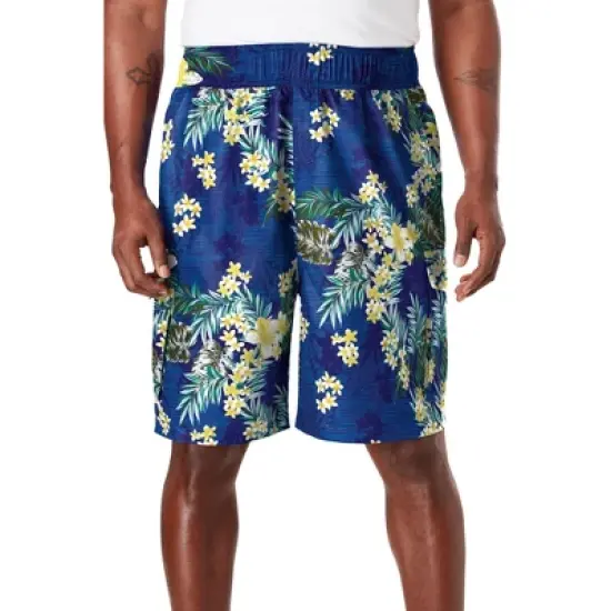 KS Island by KingSize Men's Big & Tall &trade; 8" Flex Cargo Swim Trunks image {5}