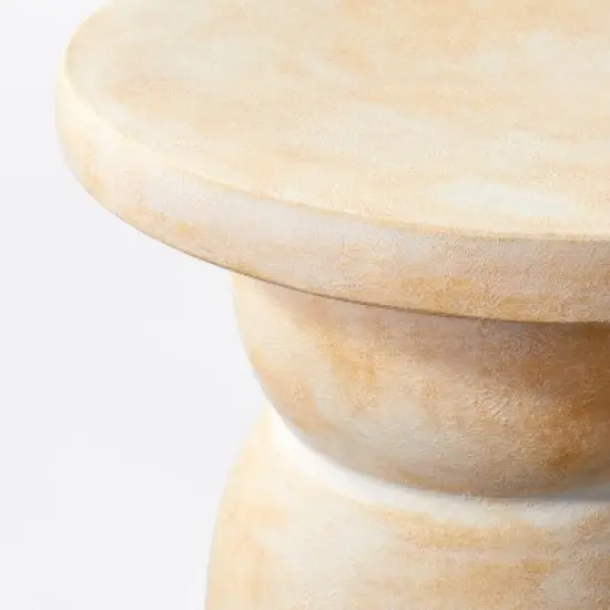 Montebello Shaped Ceramic Accent Table Light Brown - Threshold&trade; designed with Studio McGee image {3}