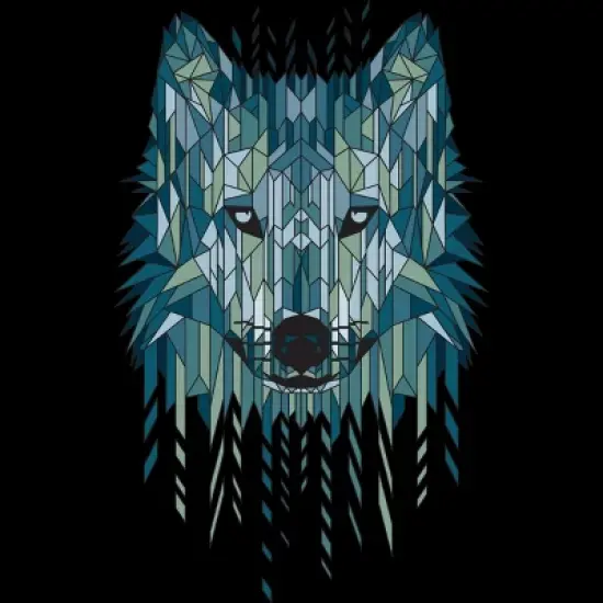 Men's Design By Humans Geometric Wolf By jun087 Tank Top image {1}