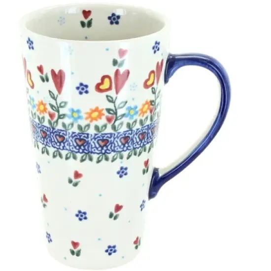 Blue Rose Polish Pottery 468 Vena Large Coffee Mug image {10}