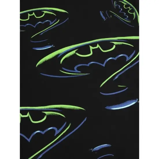 Batman Forever Batman & Riddler Repeat Logo Long Sleeve Black Adult Hooded Sweatshirt image {2}