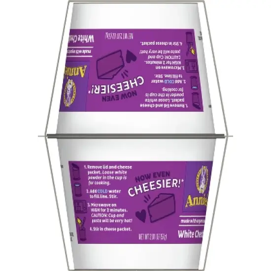 Annie's White Cheddar Microwavable Mac & Cheese Cup image {7}
