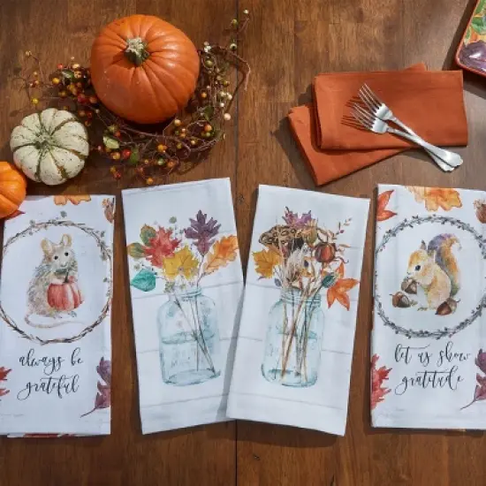 Park Designs Harvest Home Mason Jar Thistle Dishtowel image {1}