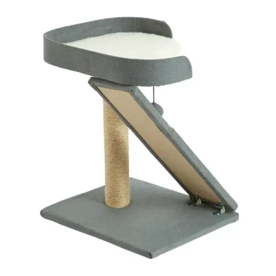 Two by Two San Marcos - Gray Cat Scratching Post Cat Furniture - 22.8 in. Tall image {6}