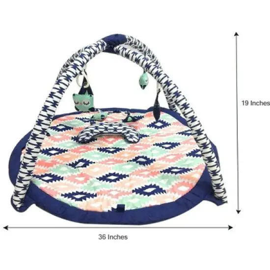 Bacati - Baby Activity Gyms & Playmats (Aztec Design/Print Coral/Mint/Navy) image {2}