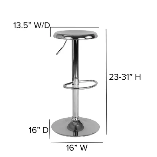 Flash Furniture Madrid Series Adjustable Height Retro Barstool image {2}